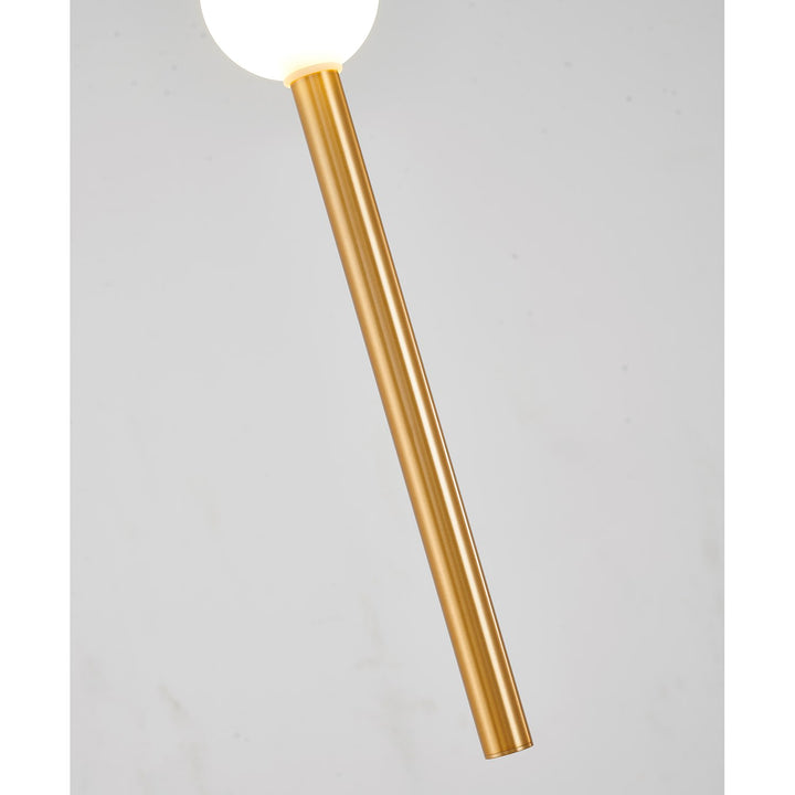 1-Light Gold Led Pendant With A White Glass Shade