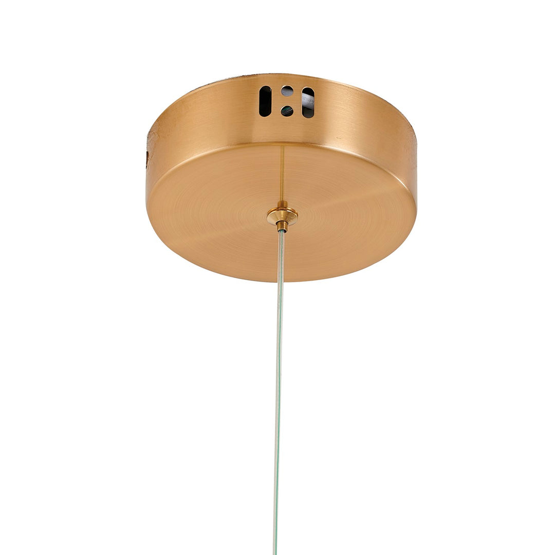 1-Light Gold Led Pendant With A White Glass Shade