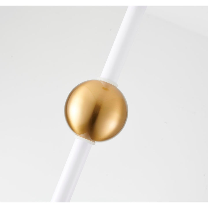 1-Light Gold Led Pendant With A White Glass Shade
