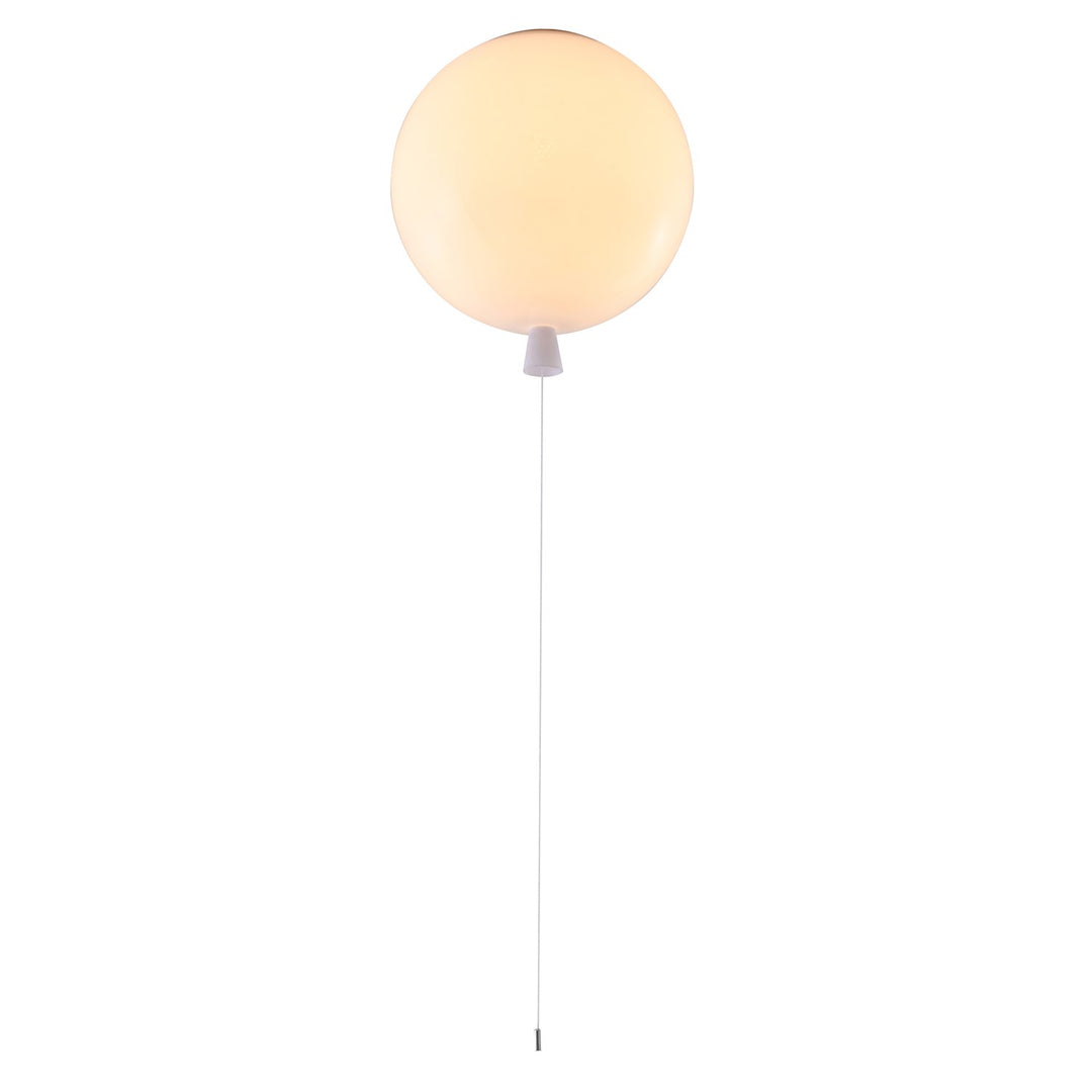 1-Light White Acrylic Semi Flush Mount In A Balloon Shape by Bethel