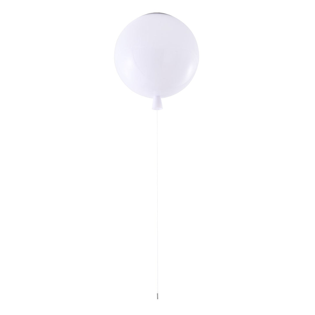 1-Light White Acrylic Semi Flush Mount In A Balloon Shape