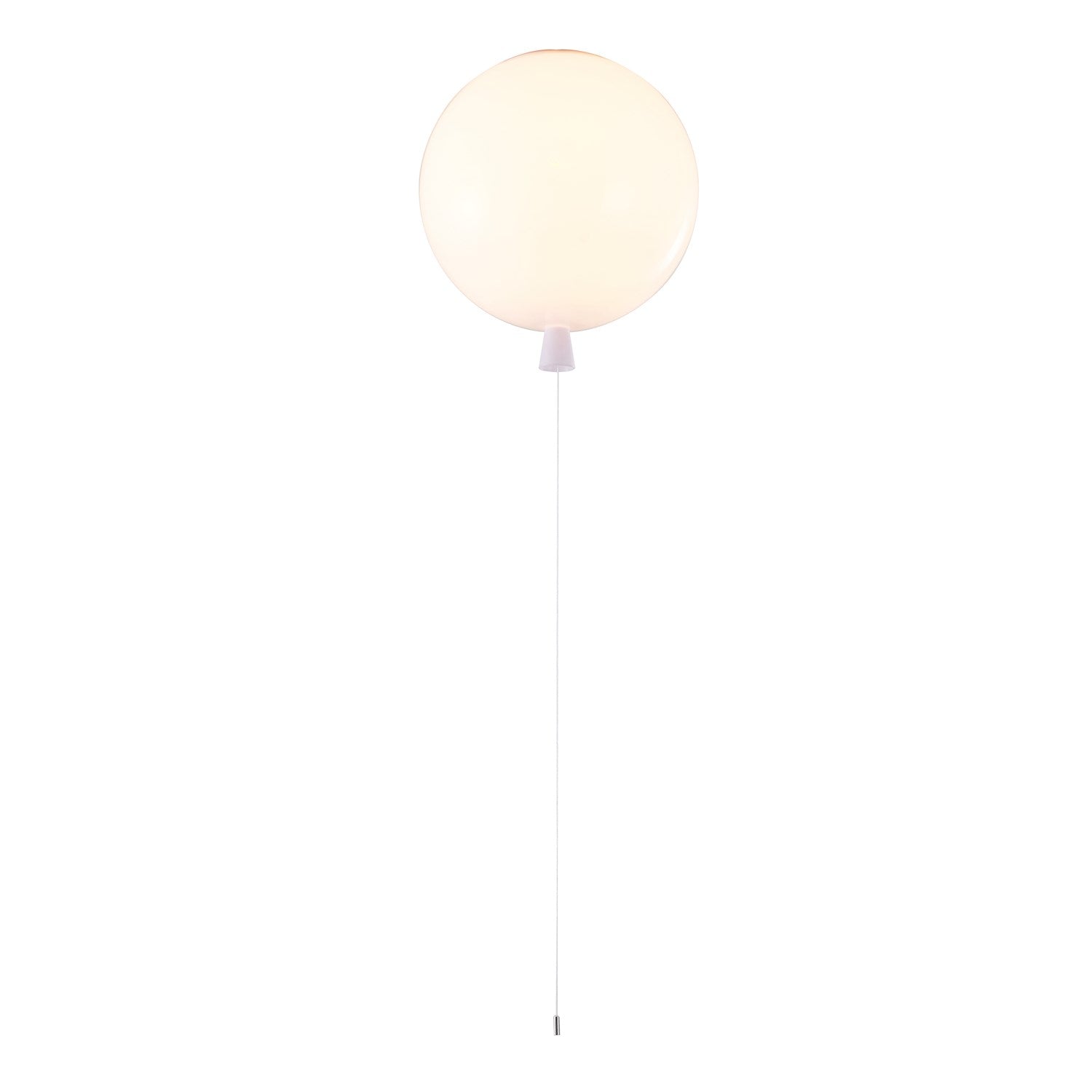 1-Light White Acrylic Semi Flush Mount In A Balloon Shape by Bethel