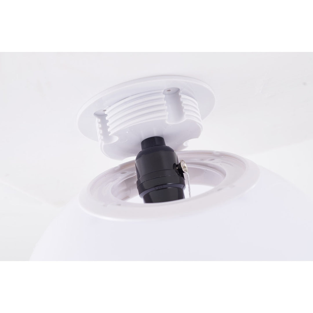 1-Light White Acrylic Semi Flush Mount In A Balloon Shape