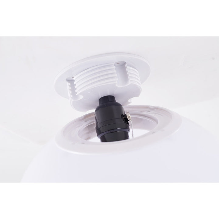 1-Light White Acrylic Semi Flush Mount In A Balloon Shape