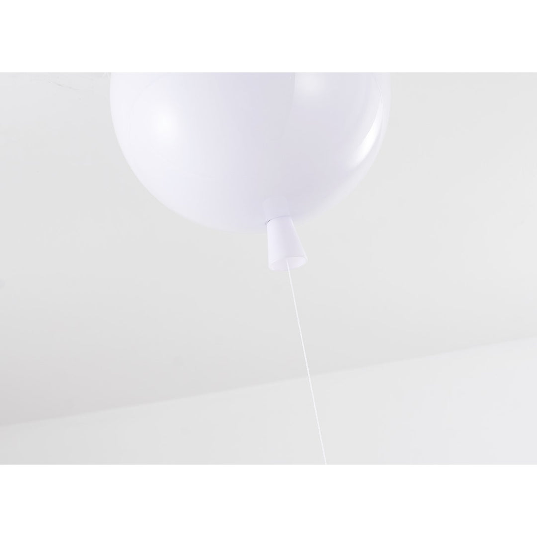 1-Light White Acrylic Semi Flush Mount In A Balloon Shape