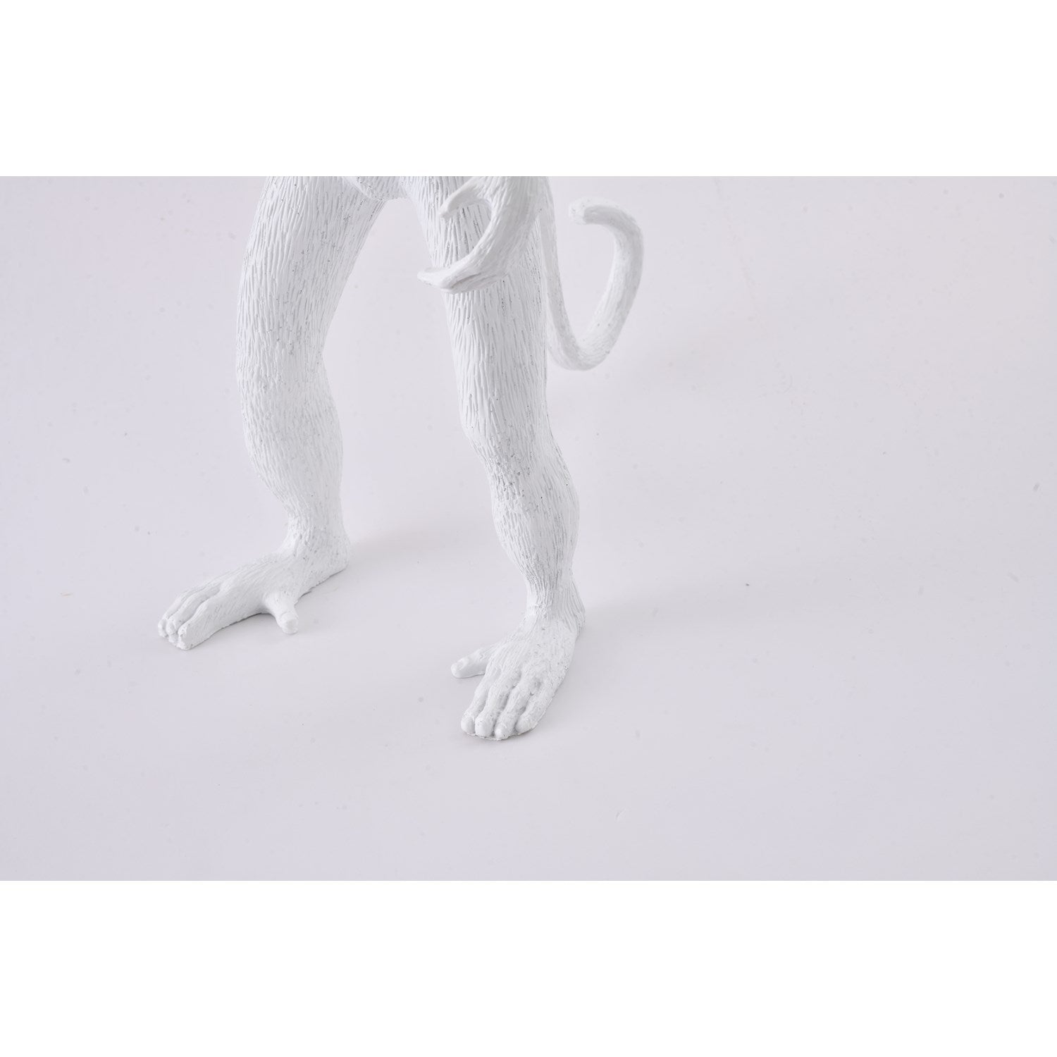 1-Light White Standing Resin Monkey Table Lamp