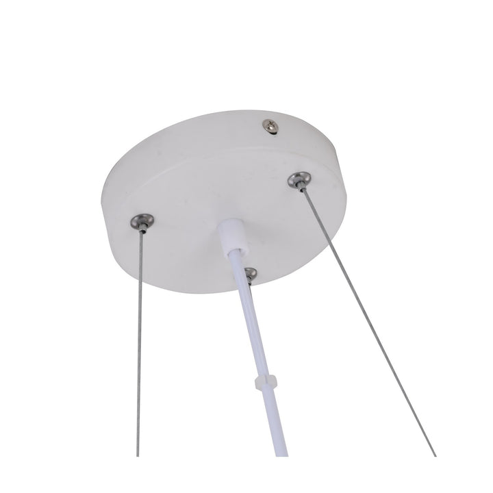 1-Light White Led Chandelier With A White Acrylic Shade