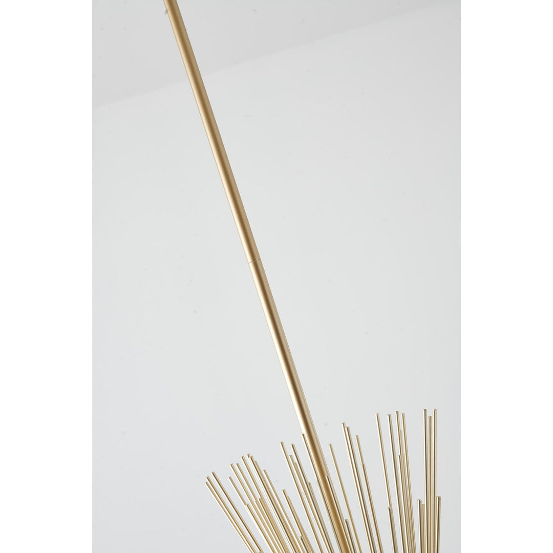 1-Light Gold Iron Pendant With A Spiked Cone Shade