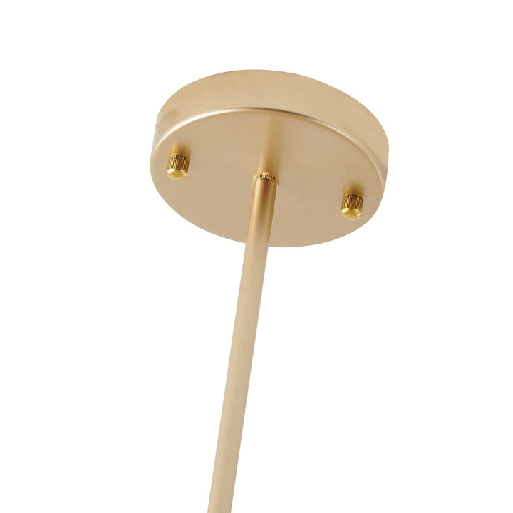 1-Light Gold Iron Pendant With A Spiked Cone Shade