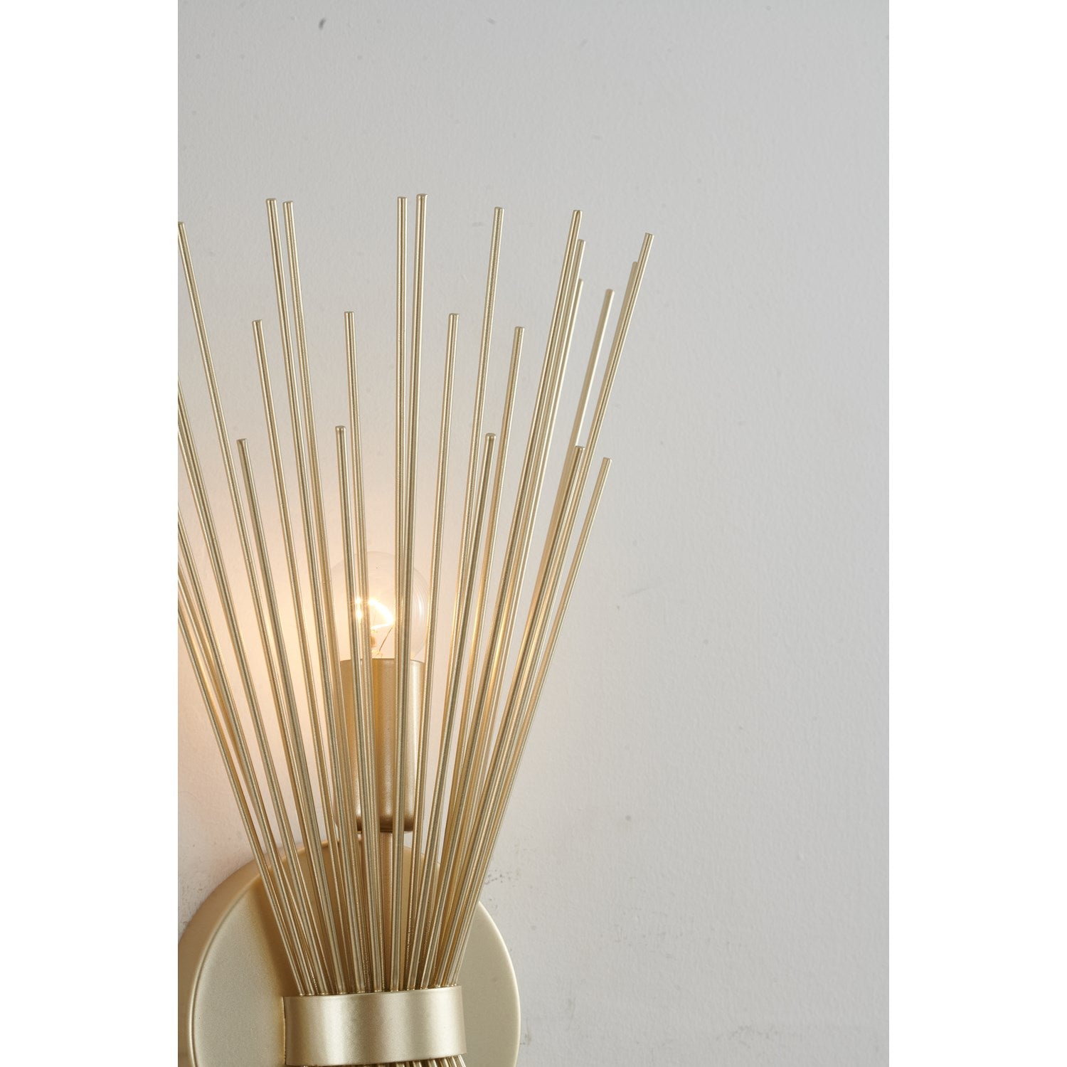 2-Light Gold Iron Spiked Cone Wall Sconce