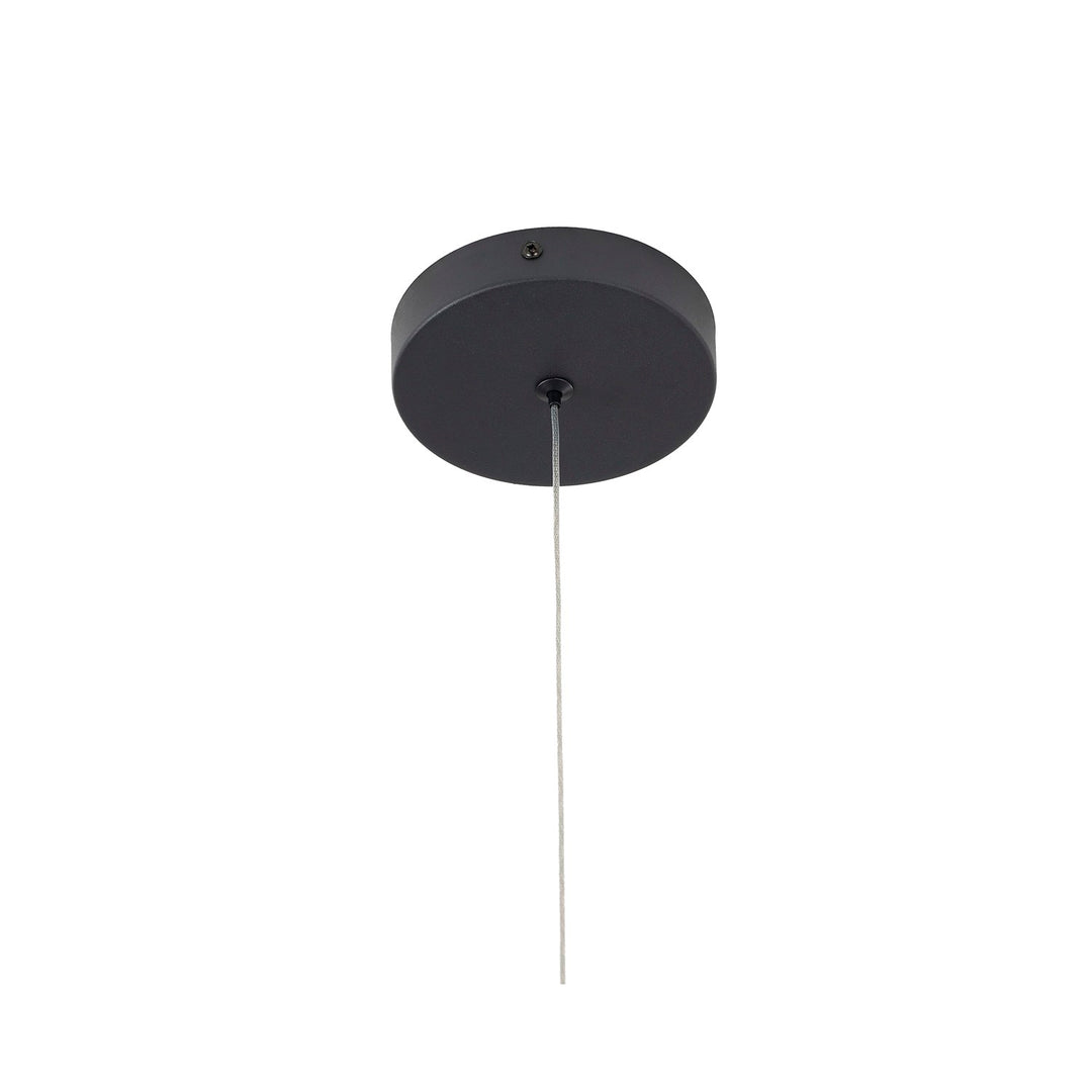 1-Light Black Cubed Pendant With A Clear Distorted Glass Shade