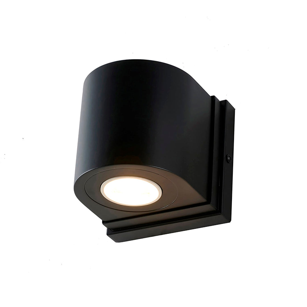 1-Light Satin Black Metal Wall Sconce