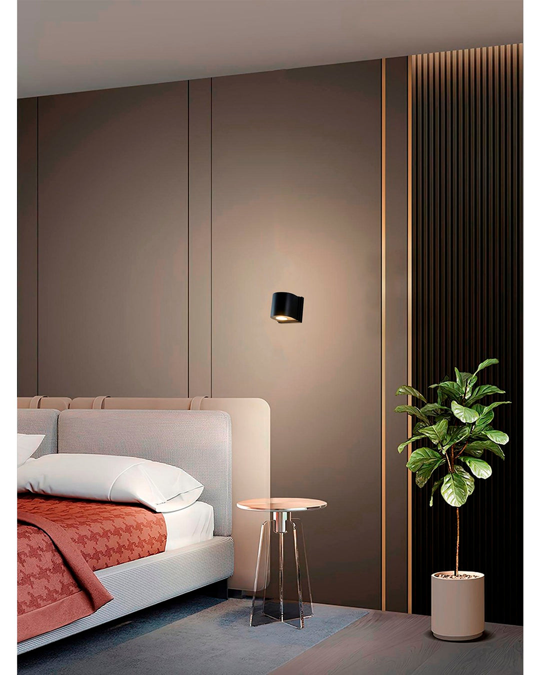 1-Light Satin Black Metal Wall Sconce