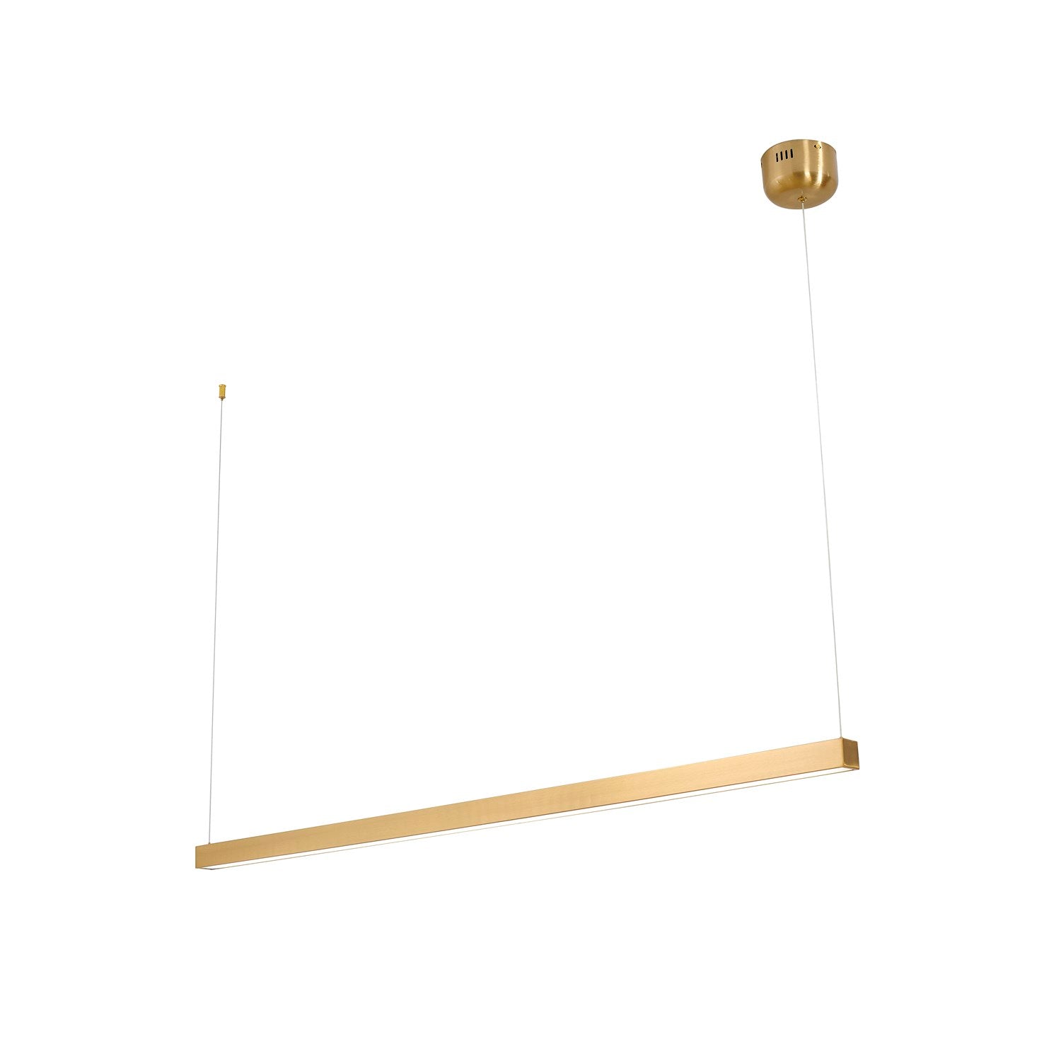 1-Light Brass Led Chandelier With A White Acrylic Diffuser by Bethel
