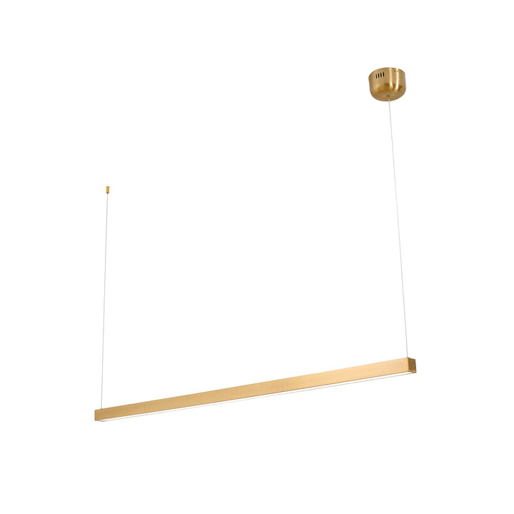 1-Light Brass Led Chandelier With A White Acrylic Diffuser by Bethel