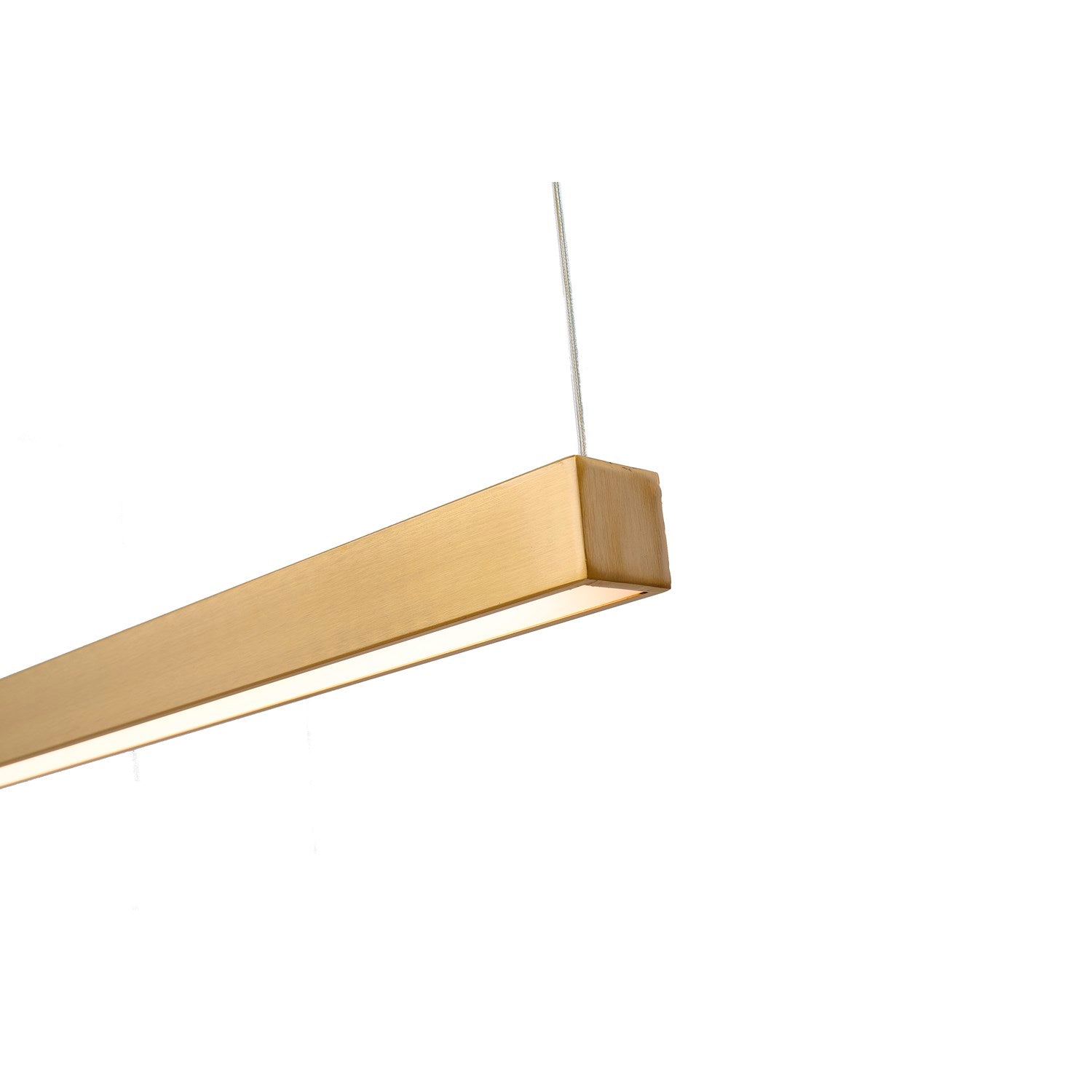 1-Light Brass Led Chandelier With A White Acrylic Diffuser