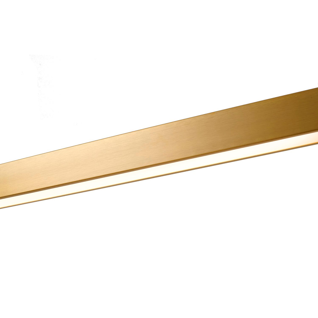 1-Light Brass Led Chandelier With A White Acrylic Diffuser