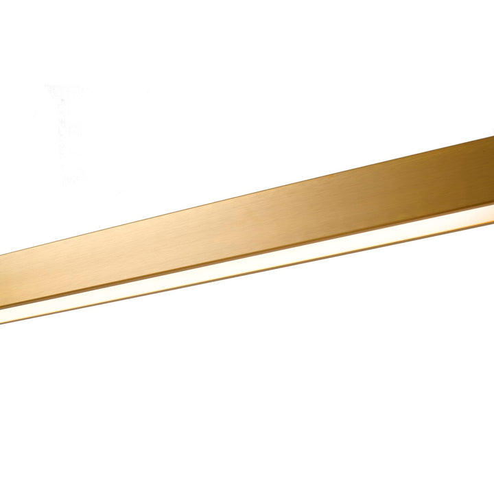 1-Light Brass Led Chandelier With A White Acrylic Diffuser