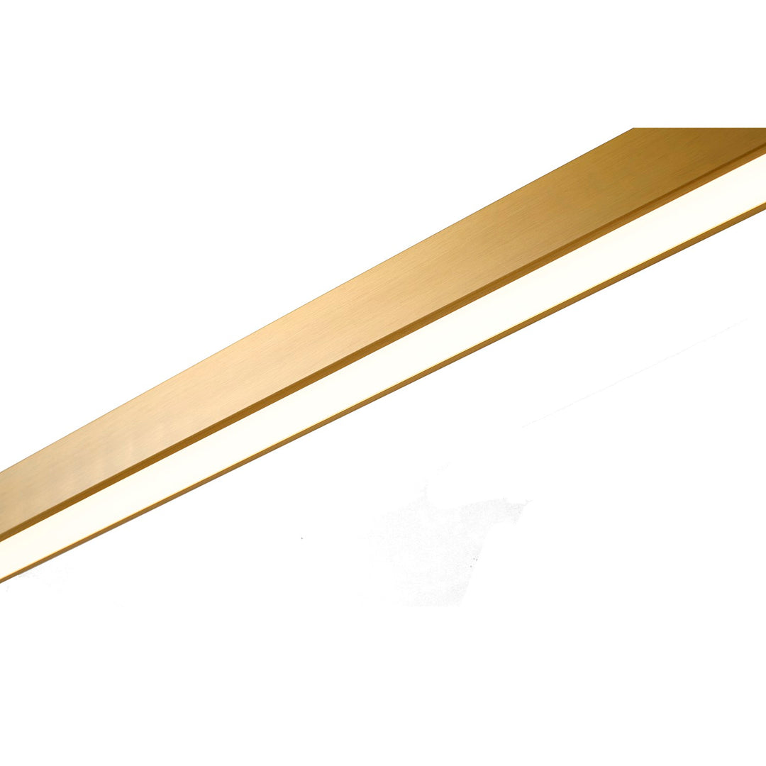 1-Light Brass Led Chandelier With A White Acrylic Diffuser