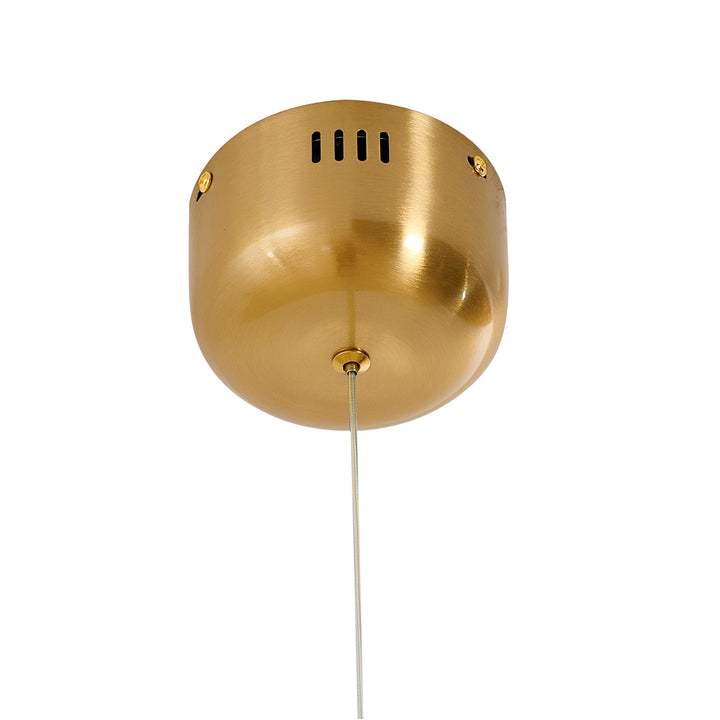 1-Light Brass Led Chandelier With A White Acrylic Diffuser
