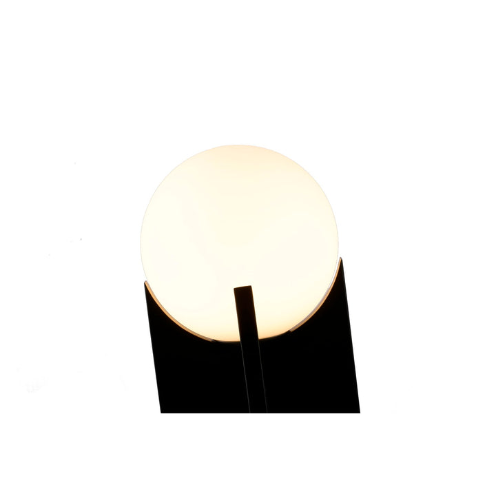 1-Light Table Lamp With A Stain Brass Stainless Steel Base, Black Iron Body