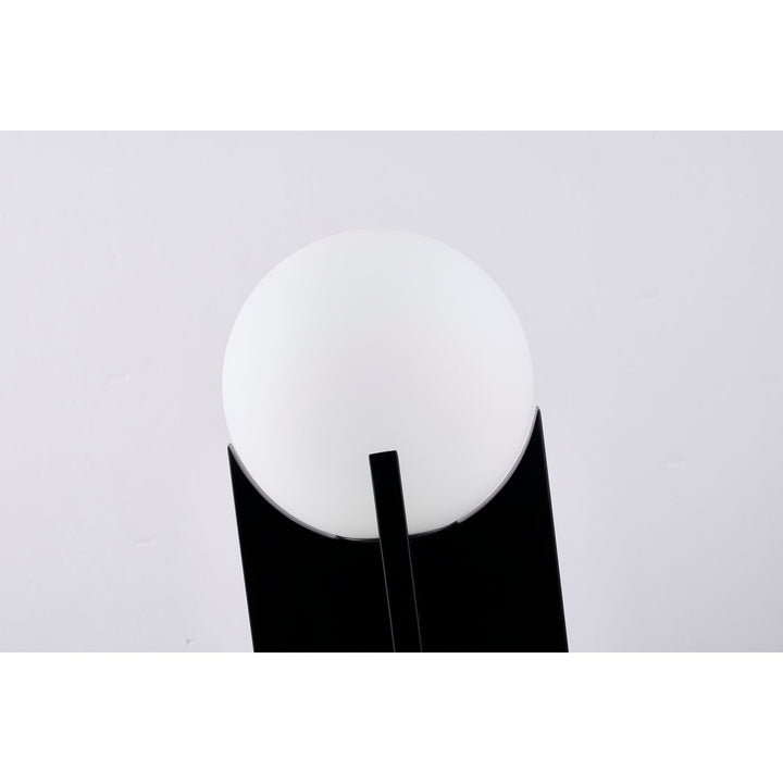 1-Light Table Lamp With A Stain Brass Stainless Steel Base, Black Iron Body