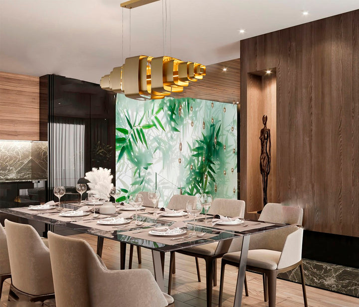 1-Light Satin Brass Stainless Steel Led Chandelier