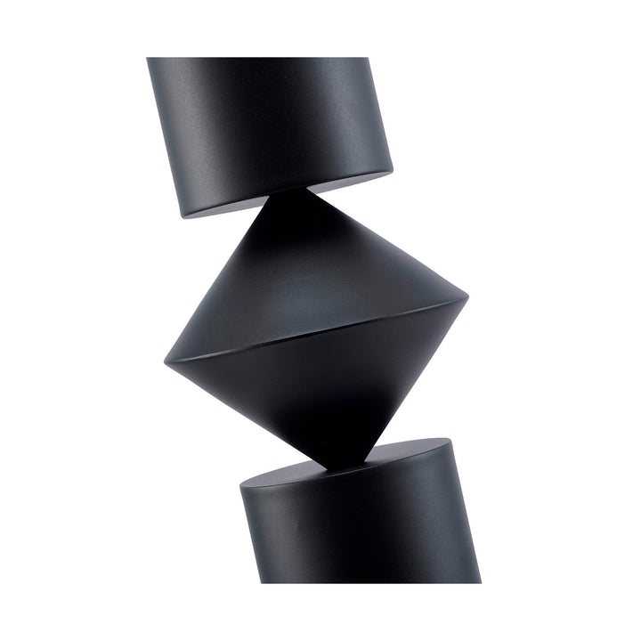 1-Light Black Iron Floor Lamp With A White Acrylic Shade