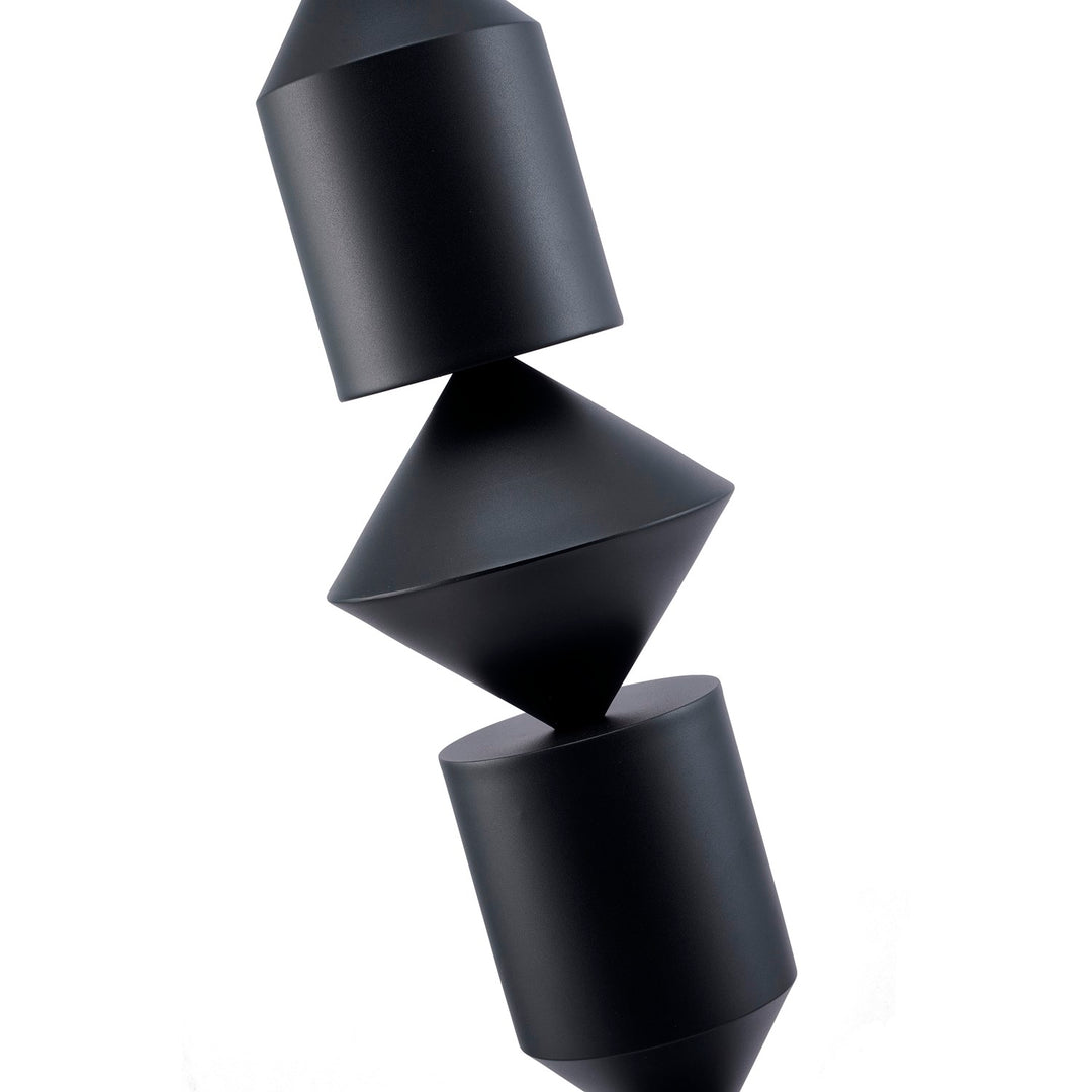 1-Light Black Iron Floor Lamp With A White Acrylic Shade
