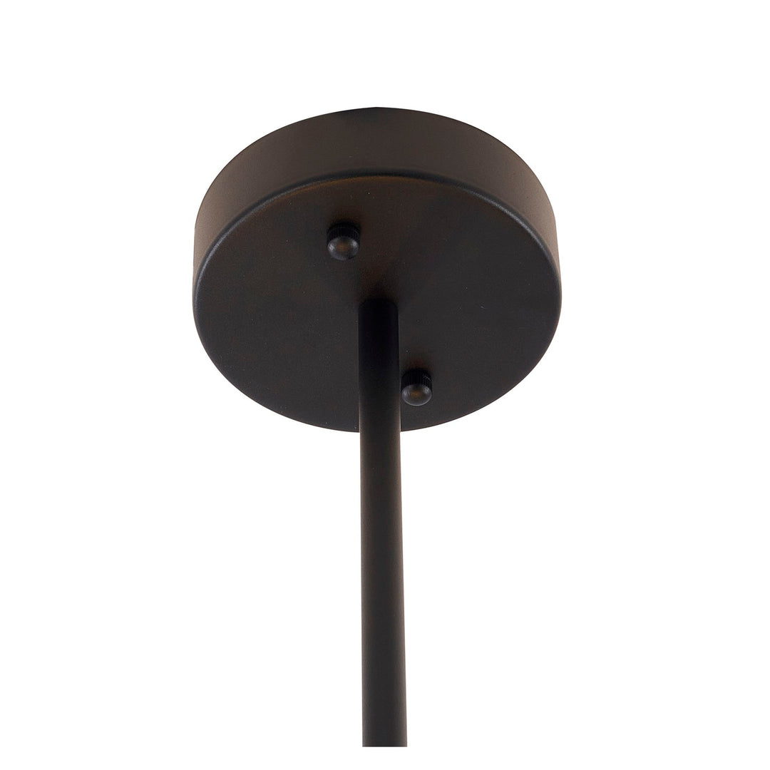 6-Light Black And Shiny Brass Iron Led Chandelier With White Acrylic Shades