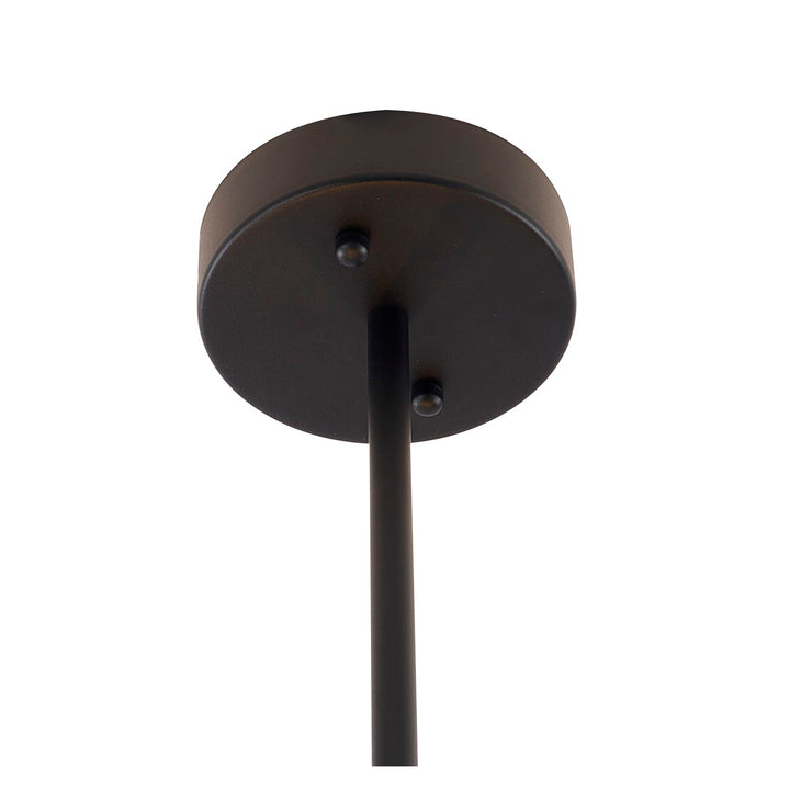 6-Light Black And Shiny Brass Iron Led Chandelier With White Acrylic Shades