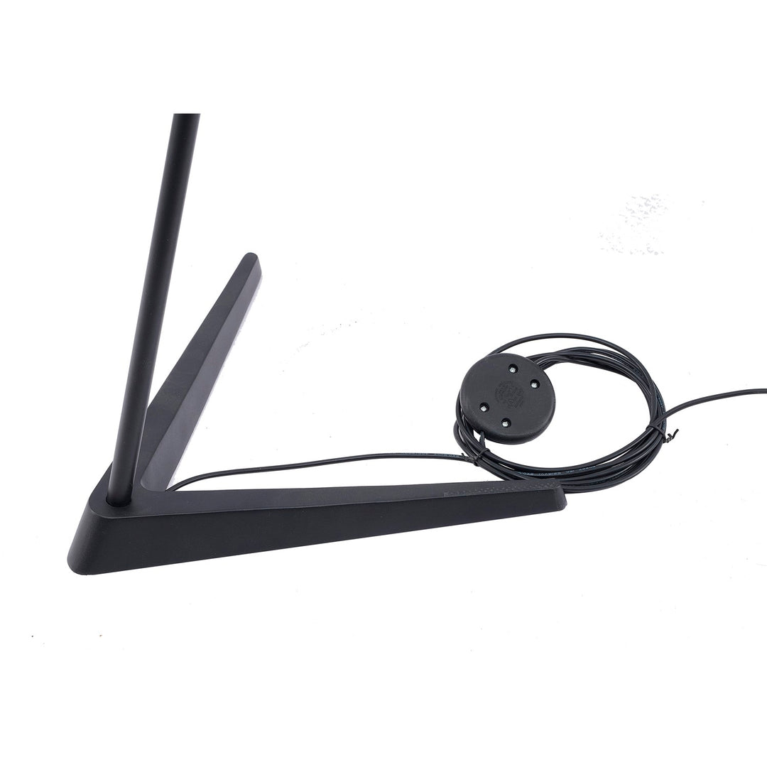 1-Light Black Aluminum Led Floor Lamp With A Shade And Clear Crystal Cover