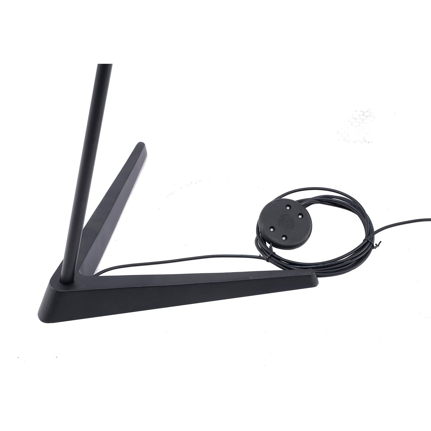 1-Light Black Aluminum Led Floor Lamp With A Shade And Clear Crystal Cover