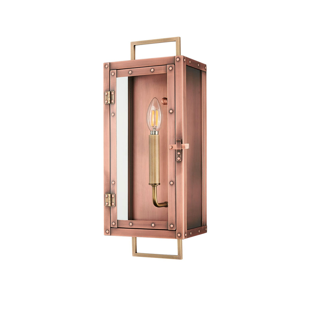 18 In. 1-Light Antique Copper With Brass Accents Outdoor Wall Lantern by Acclaim Lighting