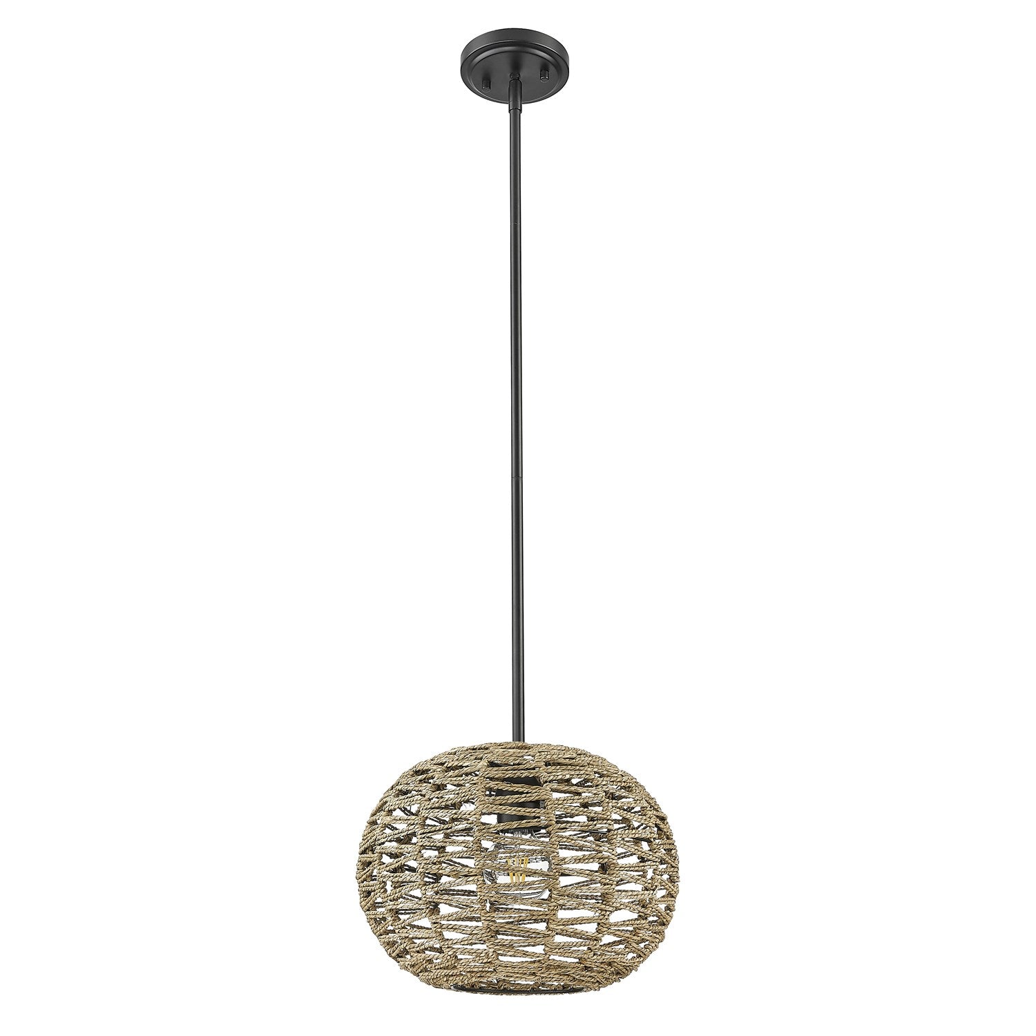 Coastal 15 In. 1-Light Natural Seagrass Pendant by Acclaim Lighting
