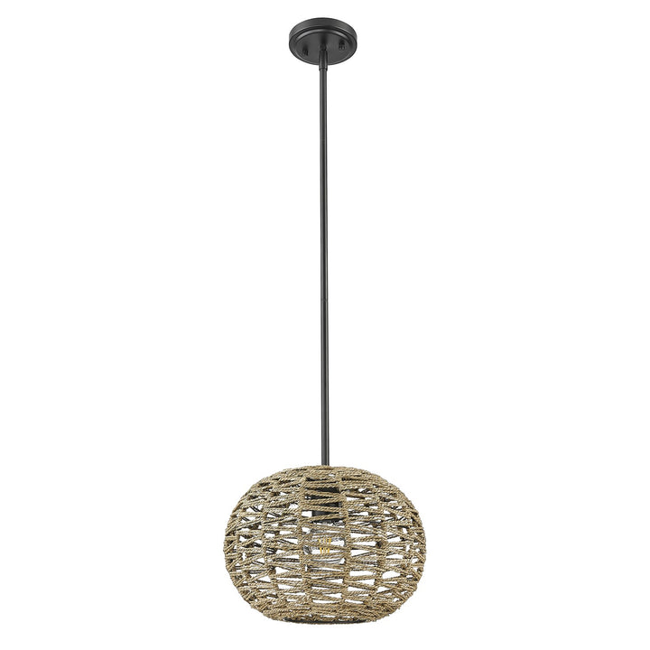 Coastal 15 In. 1-Light Natural Seagrass Pendant by Acclaim Lighting