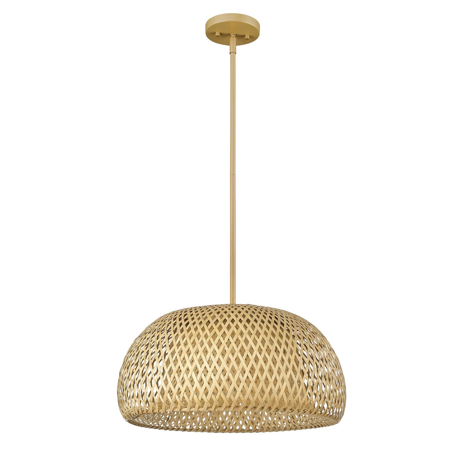 Coastal 18 In. Natural Bamboo 1-Light Pendant by Acclaim Lighting