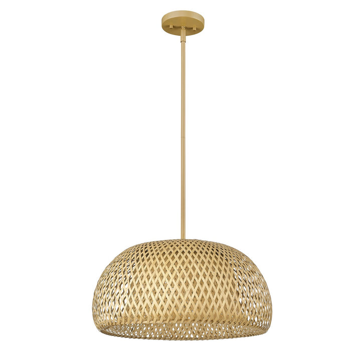 Coastal 18 In. Natural Bamboo 1-Light Pendant by Acclaim Lighting