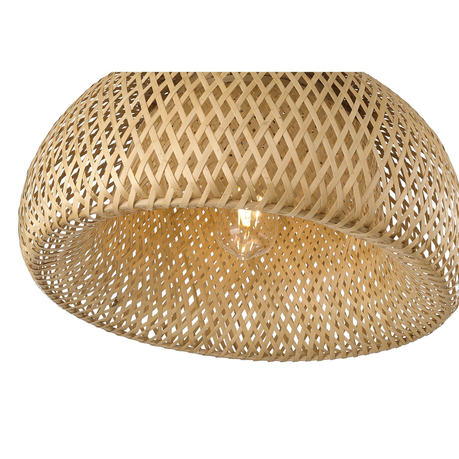Coastal 18 In. Natural Bamboo 1-Light Pendant