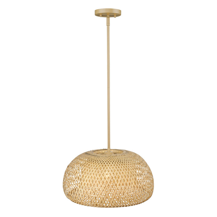 Coastal 18 In. Natural Bamboo 1-Light Pendant