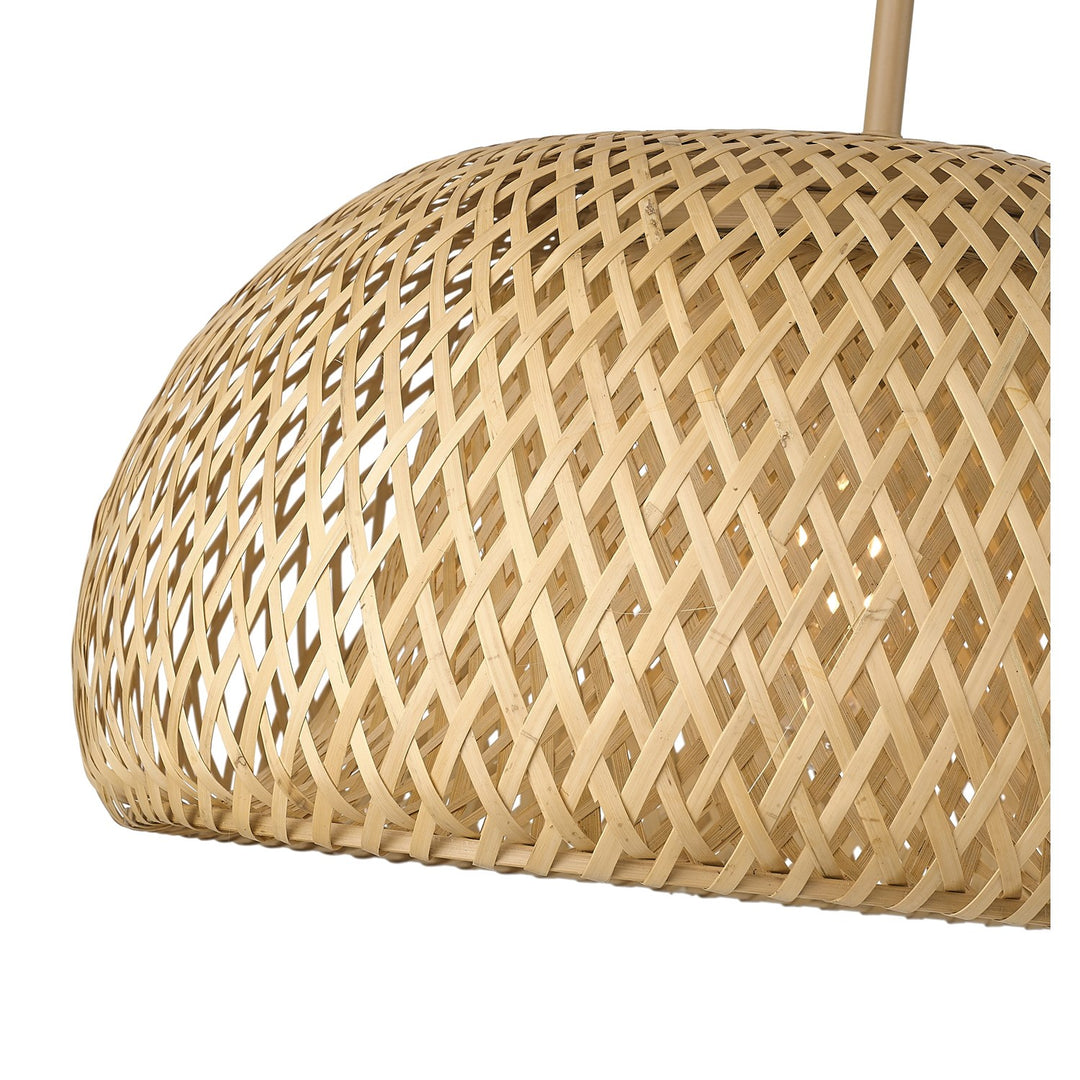 Coastal 18 In. Natural Bamboo 1-Light Pendant