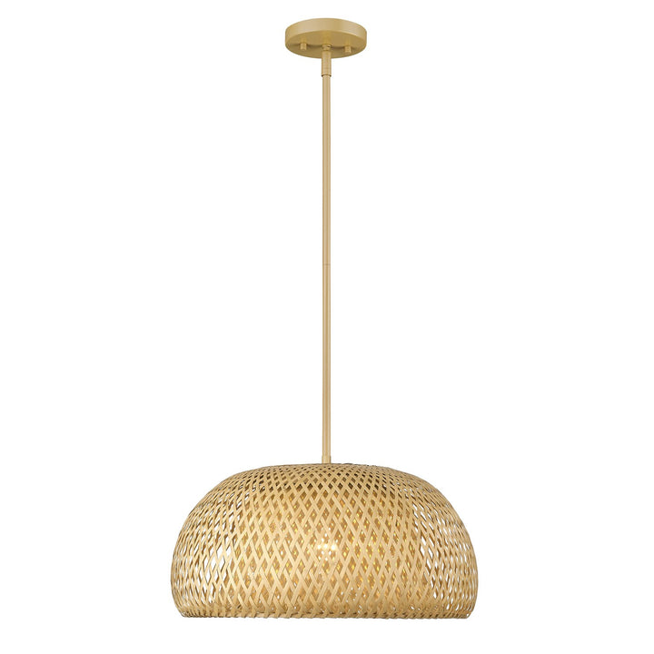 Coastal 18 In. Natural Bamboo 1-Light Pendant