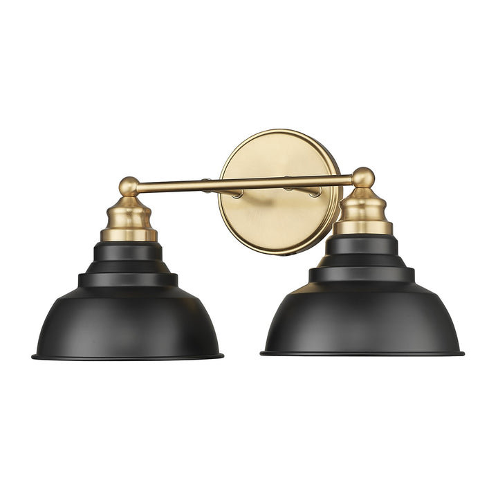 18 In. Matte Black And Brass 2-Light Vanity by Acclaim Lighting