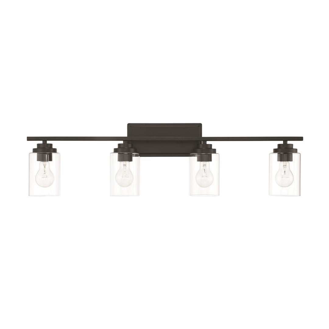 Clark 4 Light Vanity In Flat Black by Craftmade