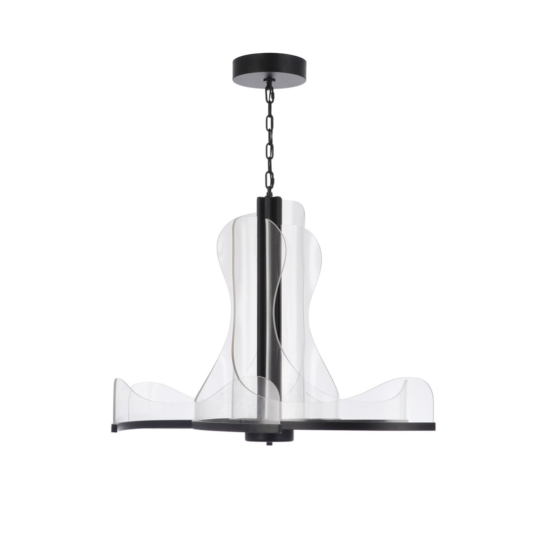 Estrella 36" 6 Arm Led Chandelier In Flat Black by Craftmade