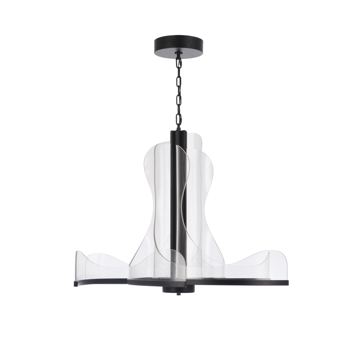 Estrella 36" 6 Arm Led Chandelier In Flat Black by Craftmade