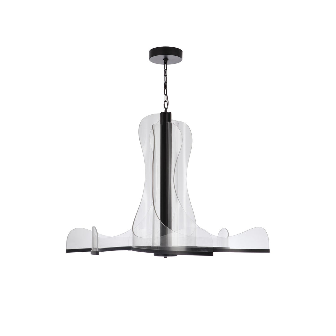 Estrella 47.25" 6 Arm Led Chandelier In Flat Black by Craftmade