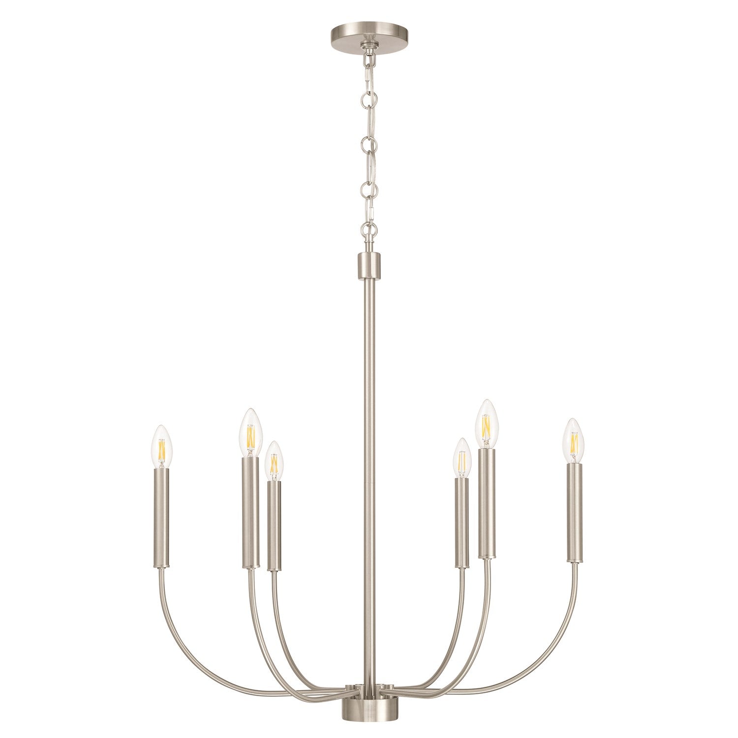 Traci 6 Light Chandelier In Brushed Polished Nickel by Craftmade