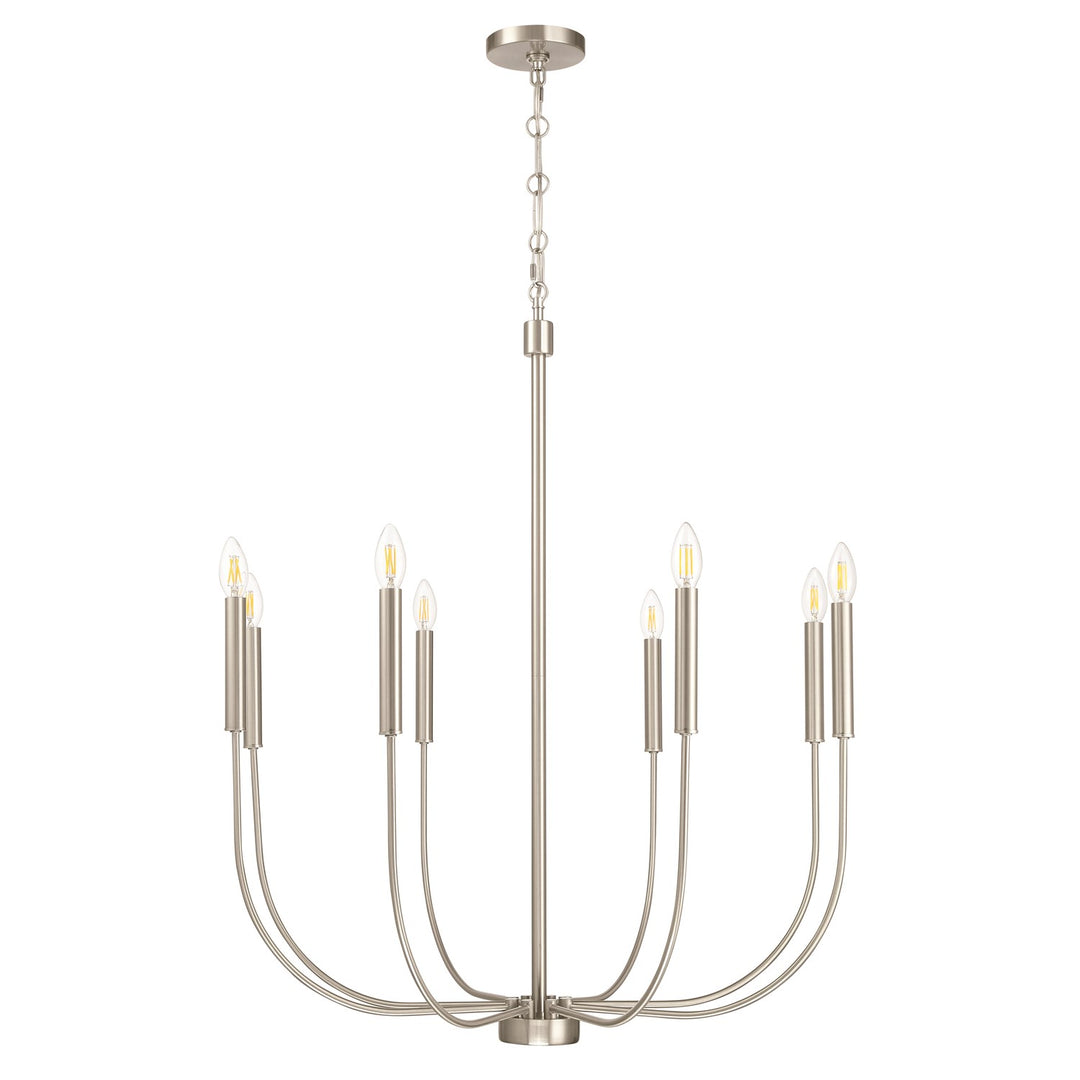 Traci 8 Light Chandelier In Brushed Polished Nickel by Craftmade