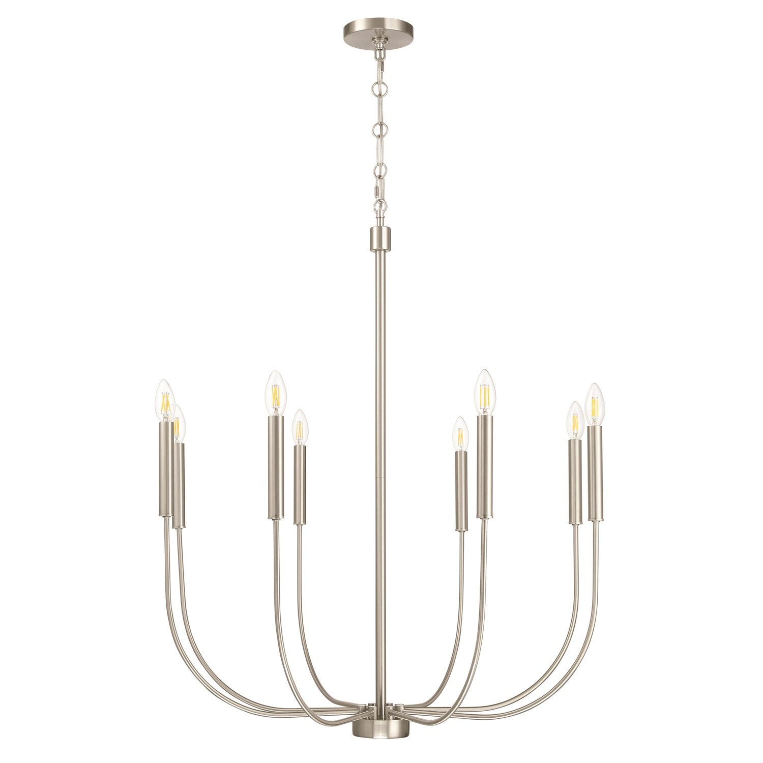 Traci 8 Light Chandelier In Brushed Polished Nickel by Craftmade